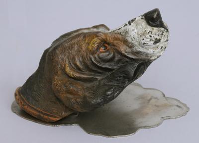 Vienna Cold Paint Bronze Dog Head Letter Clip