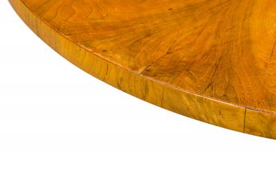 Viennese Biedermeier Figured Fruitwood Walnut and Ebonized Center Table