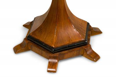 Viennese Biedermeier Figured Fruitwood Walnut and Ebonized Center Table