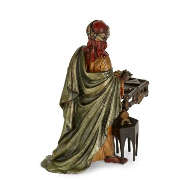 Viennese cold painted bronze of an Arab merchant