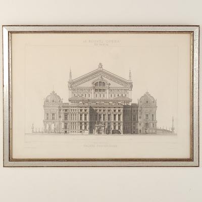 View of the Paris Opera House France 19th century