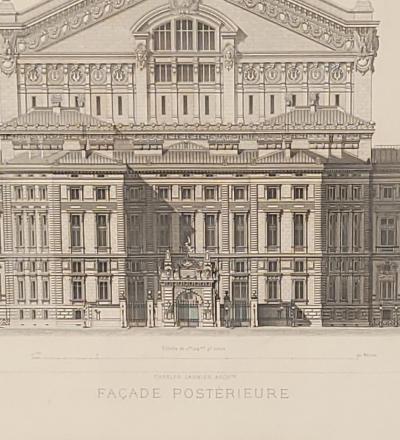 View of the Paris Opera House France 19th century