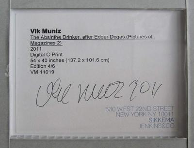 Vik Muniz Brazilian Modern Abstract Expressionist Chromogenic Print Vik Muniz