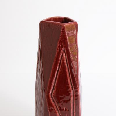 Vilhelm Bjerke Petersen VILHELM BJERKE PETERSEN RED STONEWARE VASE FOR RORSTRAND 1950S
