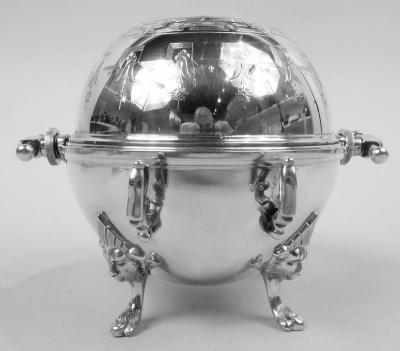 Vilhelm Christensen Danish Classical Silver Butter Dish by Vilhelm Christensen 1890