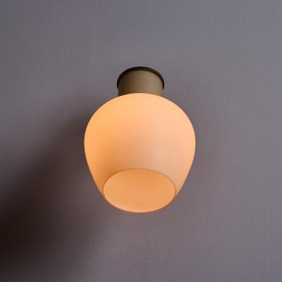 Vilhelm Lauritzen 1950s Vilhelm Lauritzen Christiansborg Brass Glass Sconces for Louis Poulsen