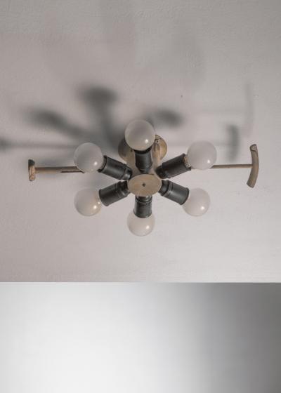 Vilhelm Lauritzen Opaline glass ceiling lamp