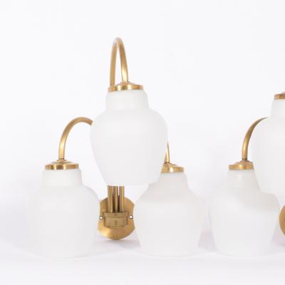 Vilhelm Lauritzen Pair Wall Sconces Attributed to Vilhelm Lauritzen