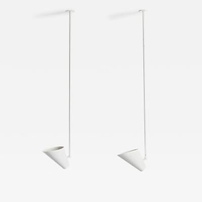 Vilhelm Lauritzen Pendant Lights in Metal Denmark 1950s