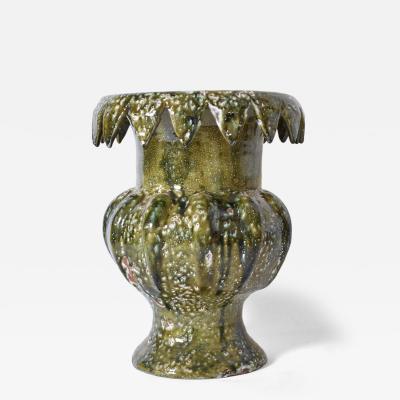 Villandry 45cm green honey ceramic vase Barracuda edition 