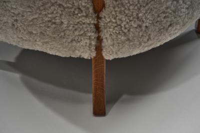 Villy S rensen Villy S rensen Easy Chair With Oak Frame Denmark 1950s