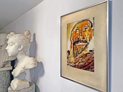 Vincent D Smith Portrait of African Man by African American Artist Expressionist Brush Strokes