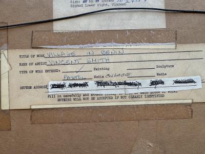 Vincent D Smith Village in Benin Africa African American Artist Paints Africa in the 1970s