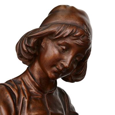 Vincent Desire Faure de Brousse Bronze mother and child by Faure de Brousse