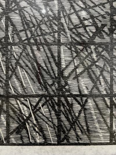 Vincent John Longo ORIGINAL 1960S ETCHING ON PARCHMENT