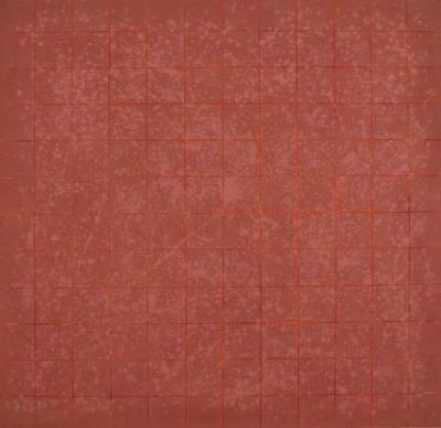 Vincent John Longo Vincent Longo American Grid in Terracotta Large Six Foot Square