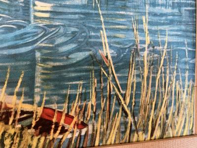 Vincent Van Gogh THE LANGLOIS BRIDGE AT ARLES WITH WOMEN WASHING VAN GOGH PRINT ON CANVAS