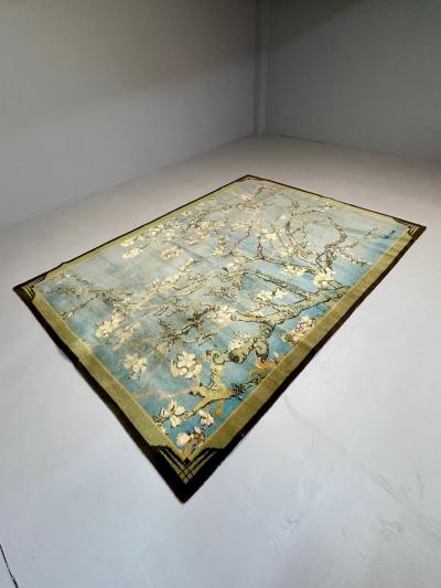 Vincent van Gogh Ege Art Line Modern Carpet Cherry Blossom Rug Signed