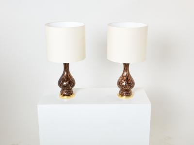 Vincenzo Nason Vincenzo Nason Avventurina Murano glass table lamps 1960s