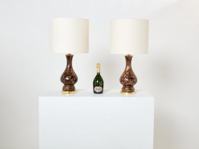 Vincenzo Nason Vincenzo Nason Avventurina Murano glass table lamps 1960s