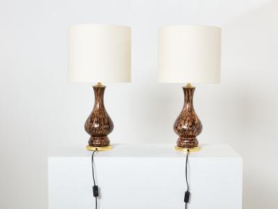 Vincenzo Nason Vincenzo Nason Avventurina Murano glass table lamps 1960s