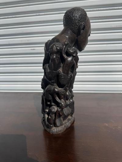 Vintage 13 Tanzanian Ironwood Family Tree Sculpture