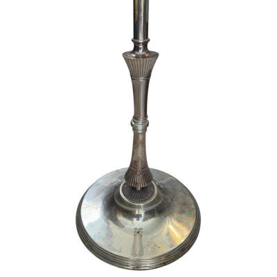 Vintage 1930s Art Deco Space Age Chrome Torchiere Floor Lamp