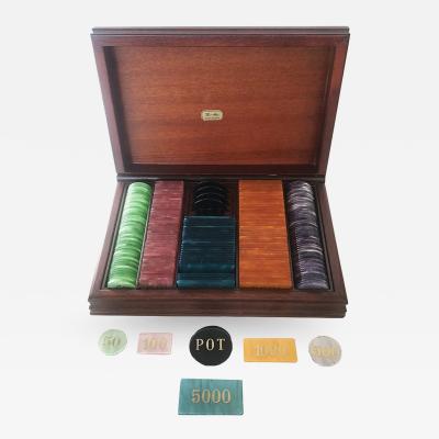 Vintage 1950s Italian Pearlized Lucite Poker Chips