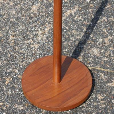 Vintage 1960s Danish Teak Brass Floor Lamp