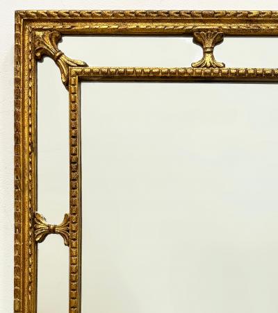 Vintage 1960s Gold Leaf Carved Wood Neoclassical Mirror