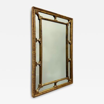 Vintage 1960s Gold Leaf Carved Wood Neoclassical Mirror
