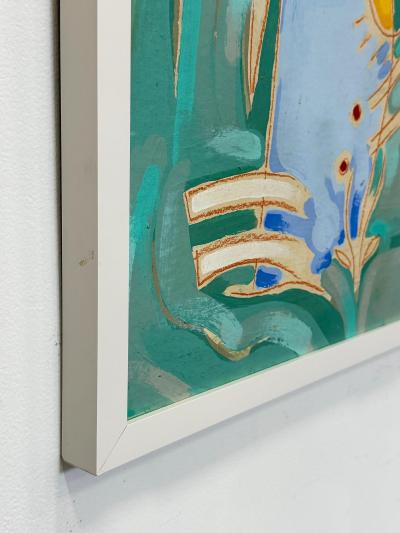 Vintage 1980s Subtle Patterned Abstract Painting Framed