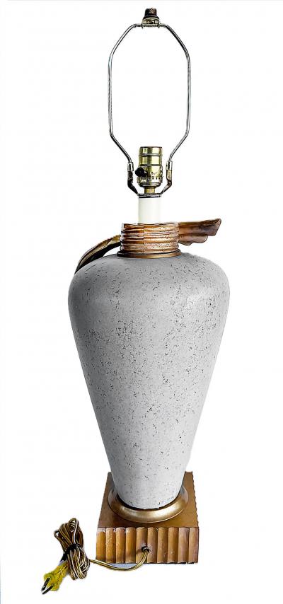 Vintage 1990s Hollywood Regency Plaster Table Lamps Pair