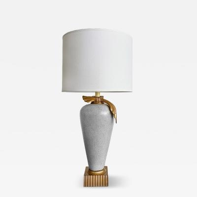 Vintage 1990s Hollywood Regency Plaster Table Lamps Pair