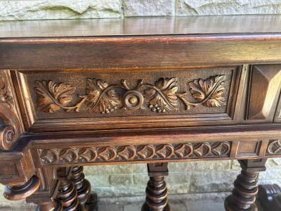 Vintage 20th Century Antique Renaissance Revival Console Table