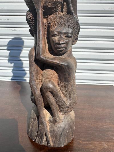 Vintage 27 Tanzanian Ironwood Family Tree Sculpture