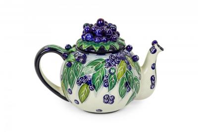 Vintage 5 Piece Blueberry Motif Ceramic Crockery Set