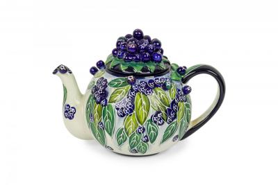 Vintage 5 Piece Blueberry Motif Ceramic Crockery Set