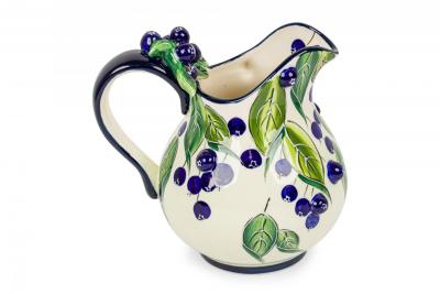 Vintage 5 Piece Blueberry Motif Ceramic Crockery Set