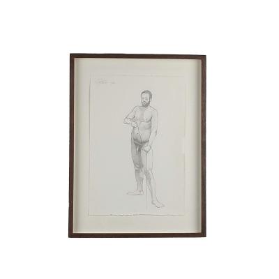 Vintage Academic Drawing of a Man U S A circa 1970