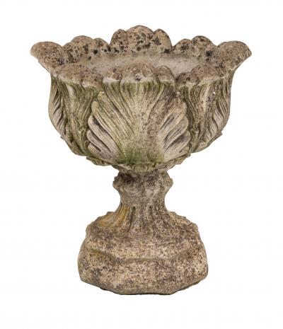 Vintage Acanthus Leaf Pedestal Planter for Garden