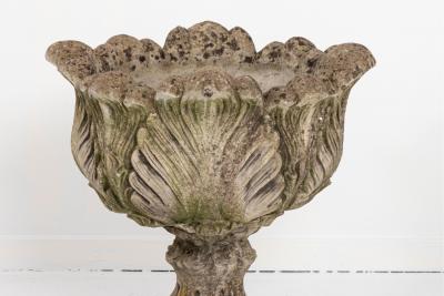 Vintage Acanthus Leaf Pedestal Planter for Garden