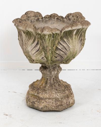 Vintage Acanthus Leaf Pedestal Planter for Garden
