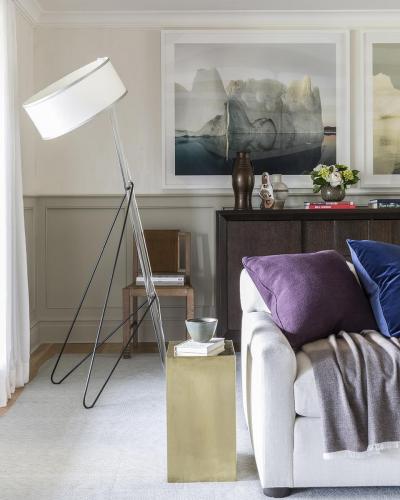 Vintage Acrylic Metal Floor Lamp France Circa 1960