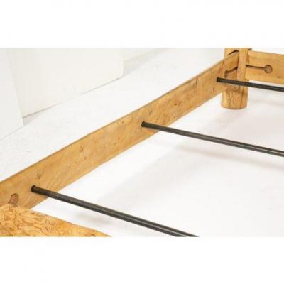 Vintage Adirondack Log King Bed