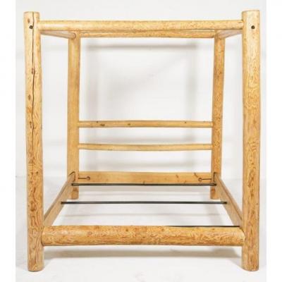 Vintage Adirondack Log King Bed