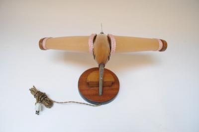 Vintage American Airplane Table Lamp with Illuminated Wings