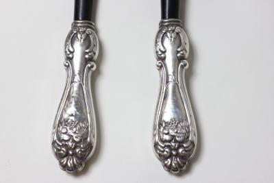 Vintage American Sterling Silver and Horn Salad Serving Set 1930 United States