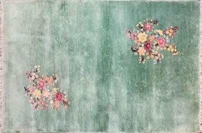 Vintage Art Deco Chinese Rug Green