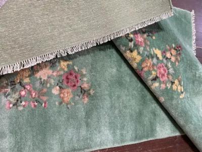 Vintage Art Deco Chinese Rug Green